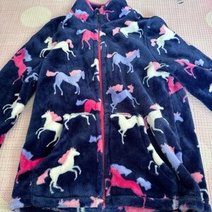 Hatley Unicorn Zip Up Girls Fleece